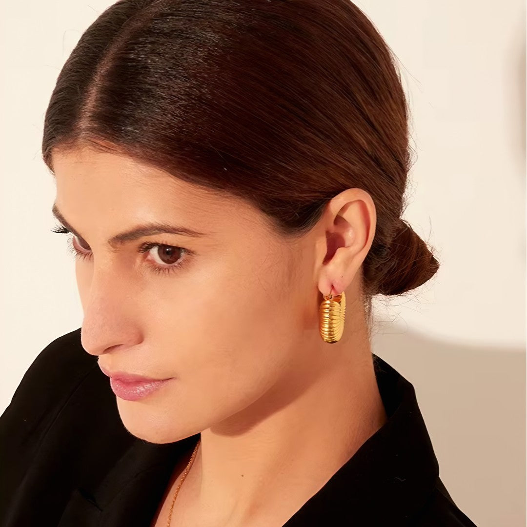 Brincos de Argolas Zara Banhado em Ouro 18k