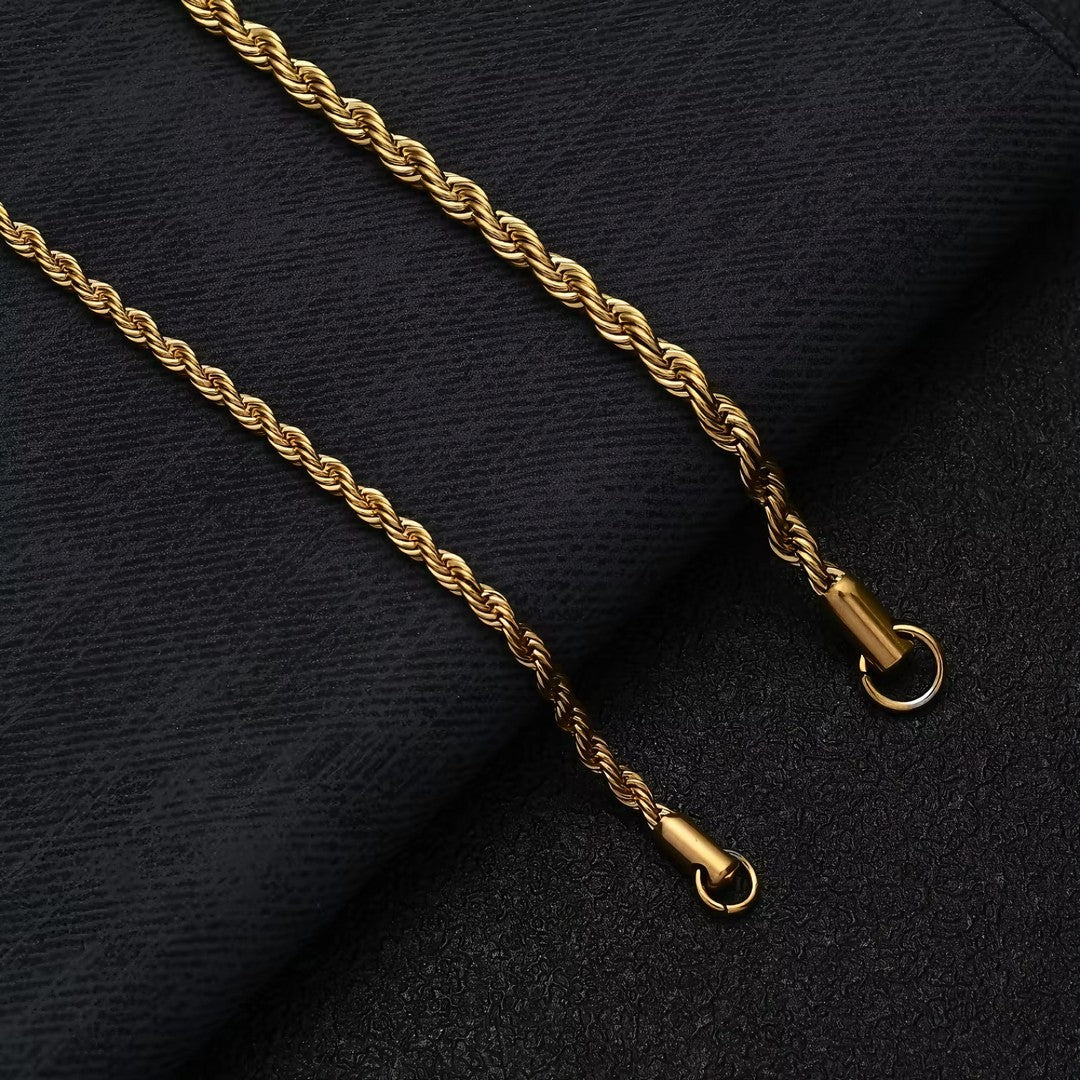 Colar Cordão Baiano Banhado em Ouro 18k