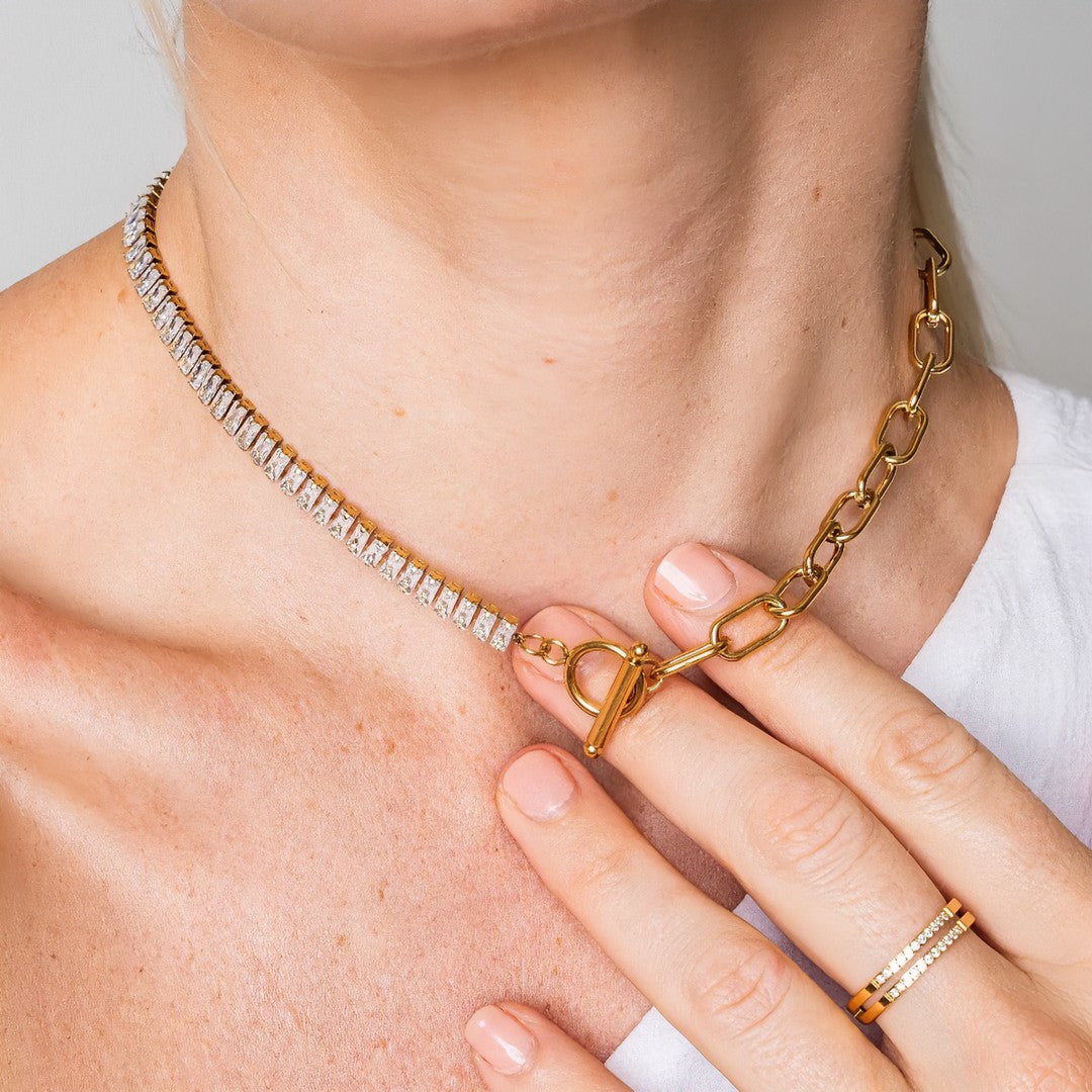 Gargantilha Riviera Banhado em Ouro 18k