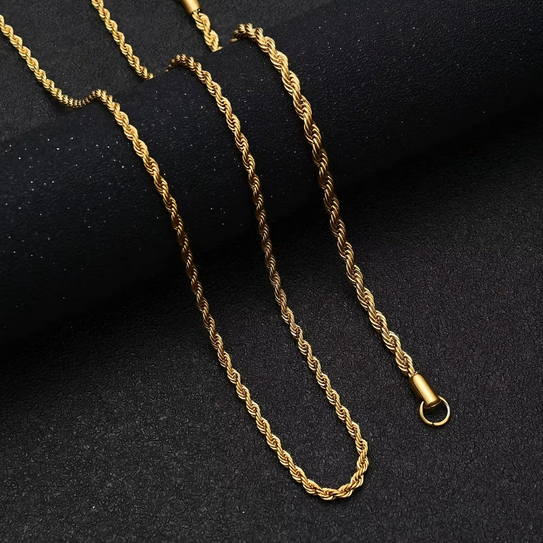 Colar Cordão Baiano Banhado em Ouro 18k
