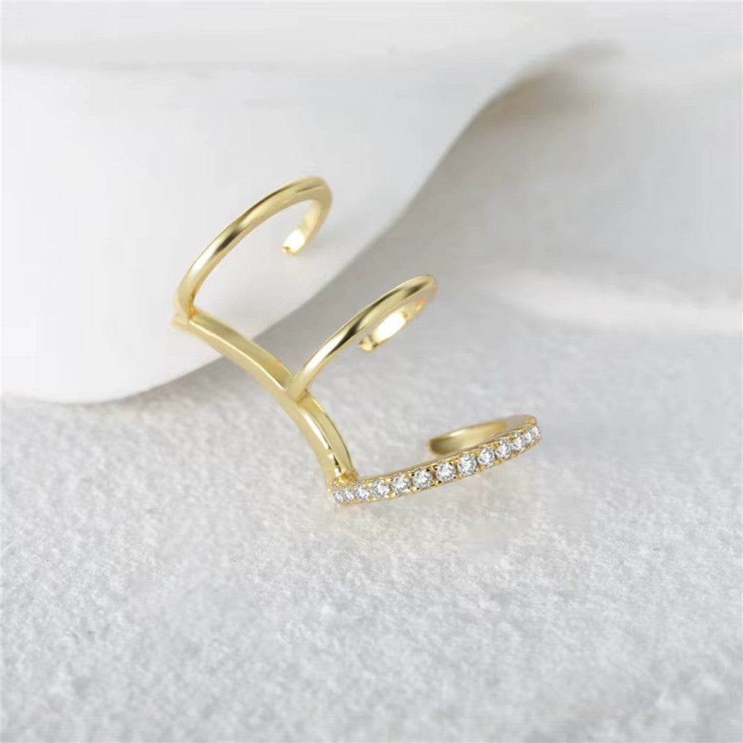 Brinco Viena em Prata 925 Banhado em Ouro 18k