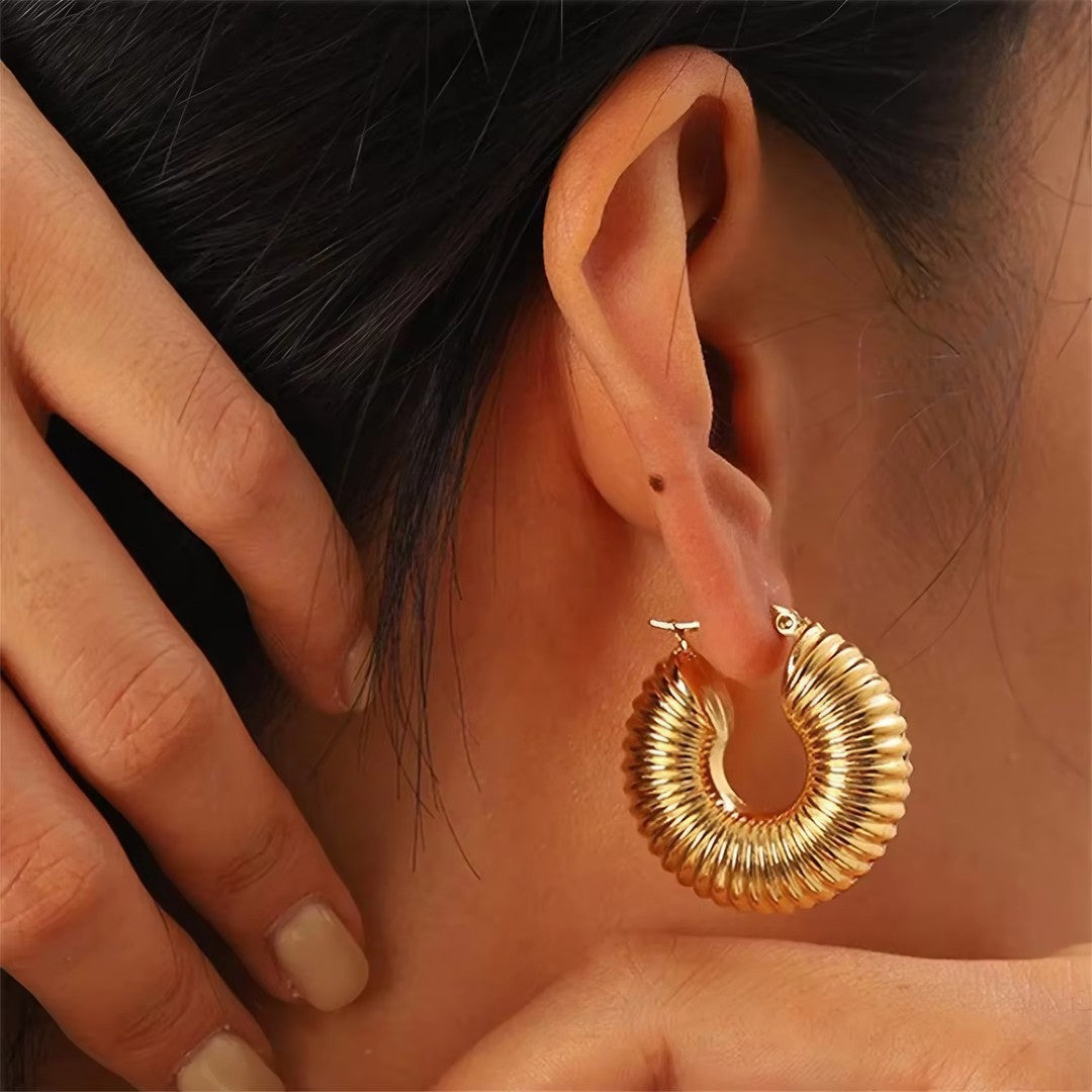 Brincos de Argolas Zara Banhado em Ouro 18k