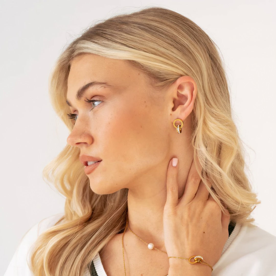 Brinco Clarisse Banhado em Ouro 18k