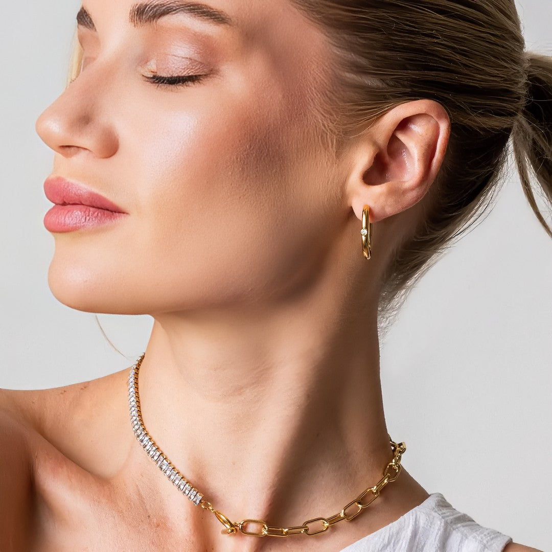 Gargantilha Riviera Banhado em Ouro 18k