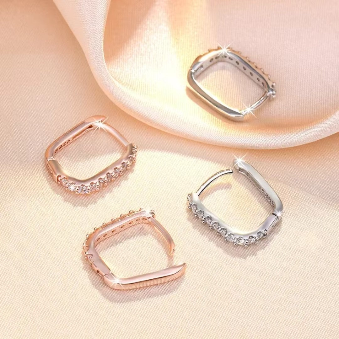 Brinco Tirana em Prata 925 Banhado em Ouro 18k Rosé
