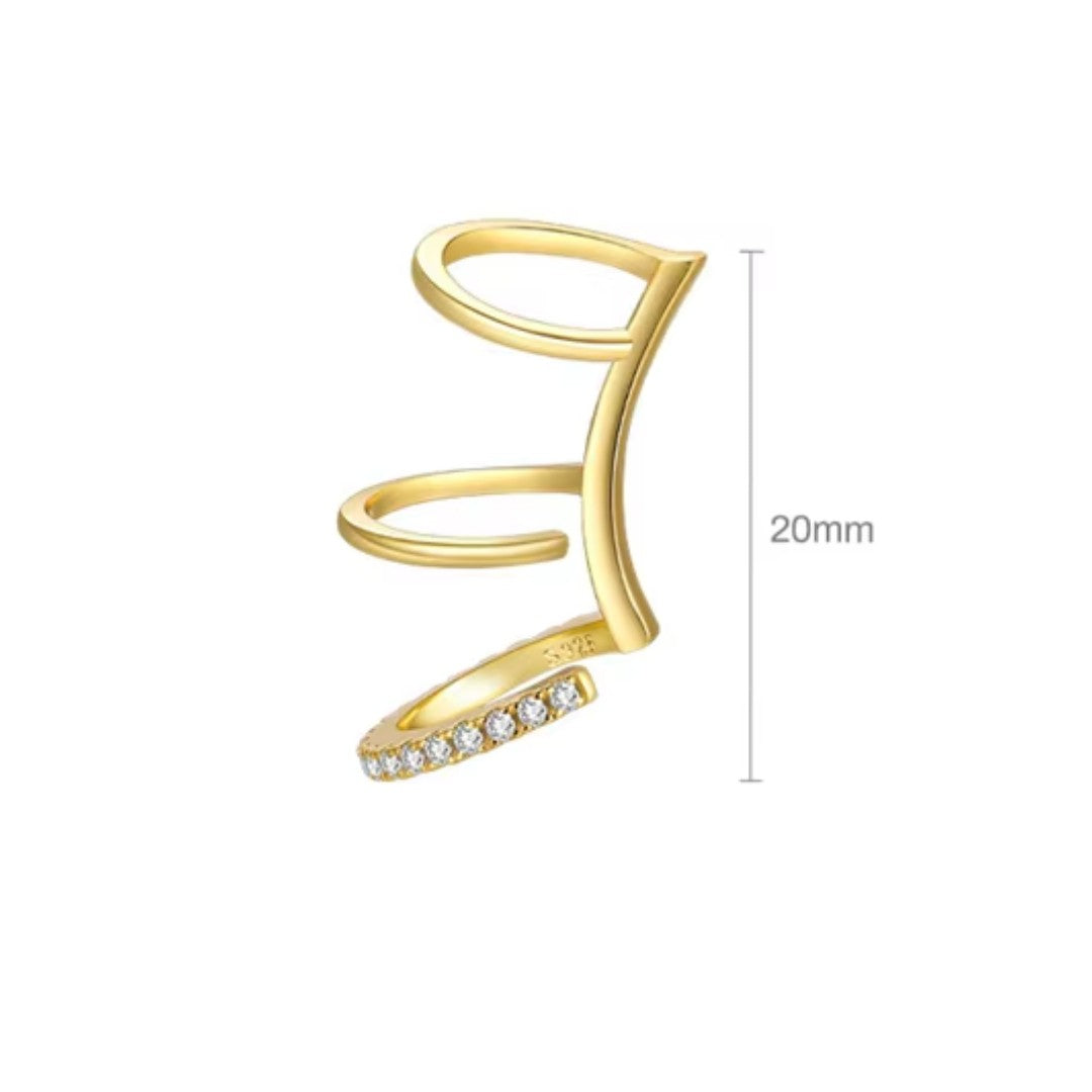 Brinco Viena em Prata 925 Banhado em Ouro 18k