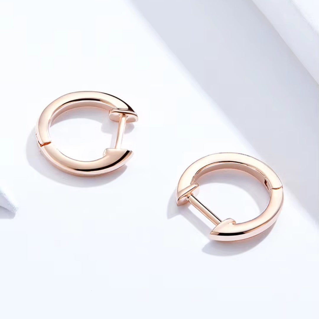 Brinco Cannes em Prata 925 Banhado em Ouro 18k Rosé