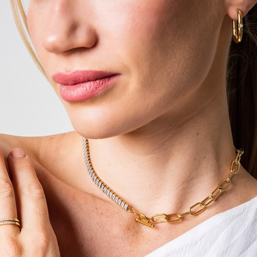 Gargantilha Riviera Banhado em Ouro 18k