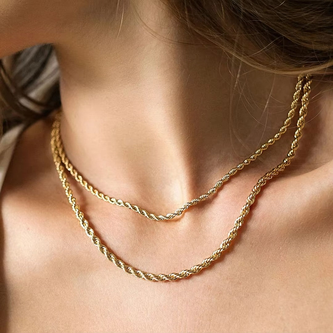 Colar Cordão Baiano Banhado em Ouro 18k