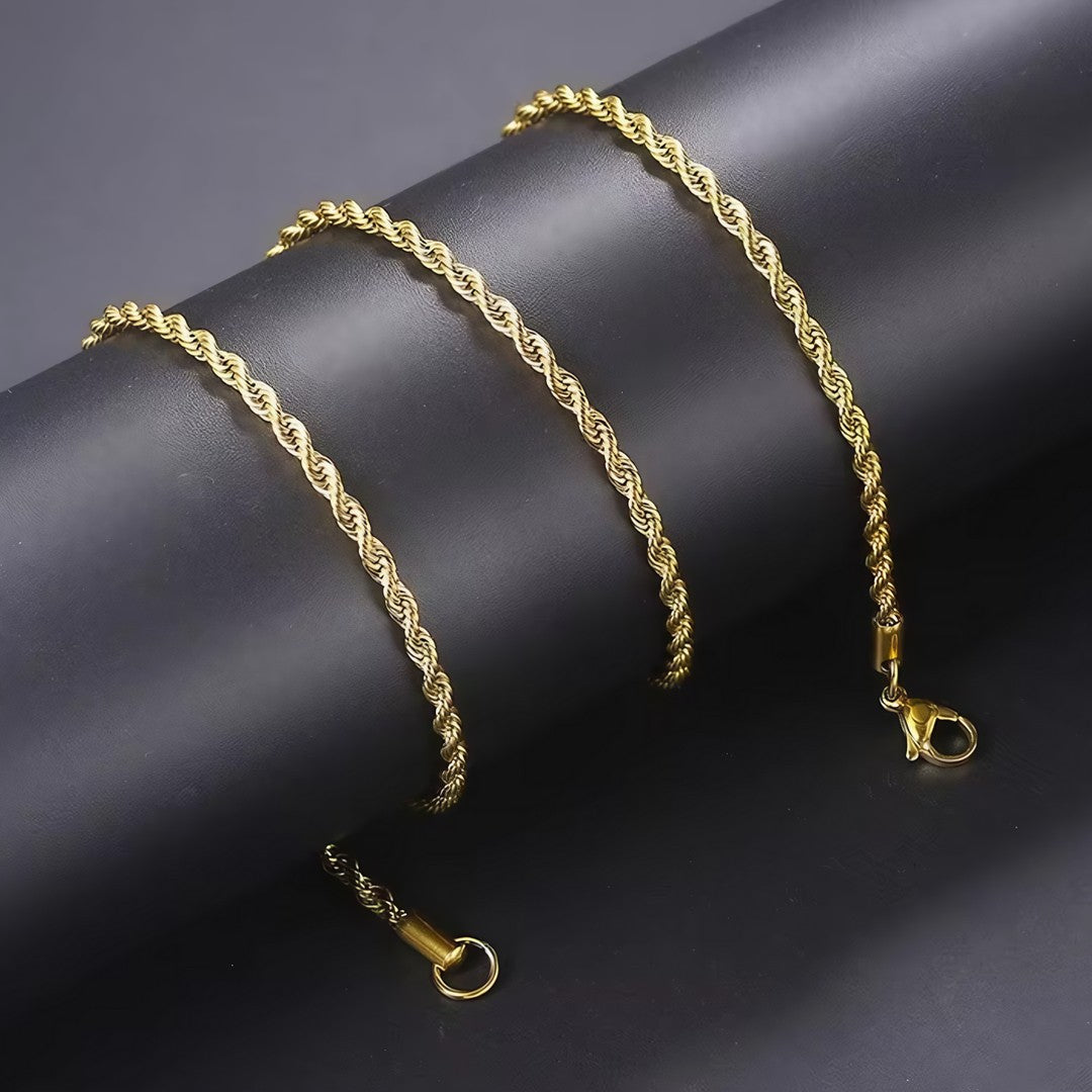 Colar Cordão Baiano Banhado em Ouro 18k