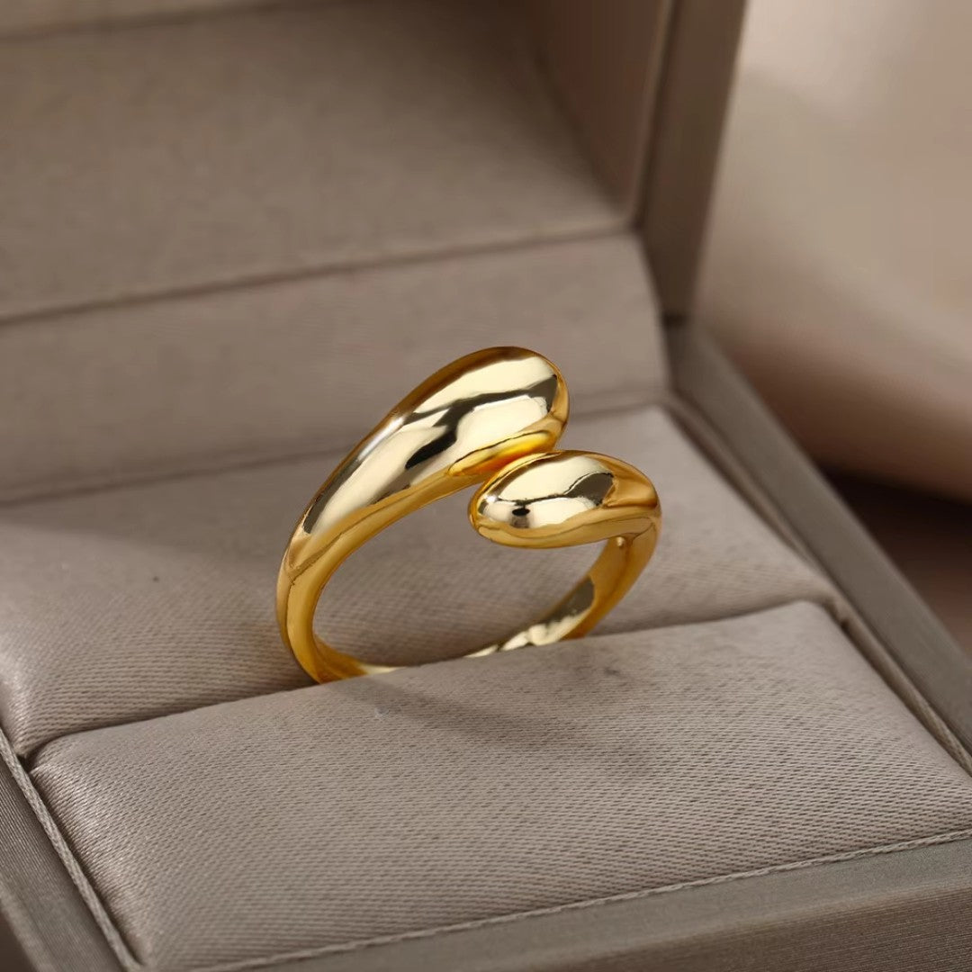 Anel Lamar Banhado em Ouro 18K