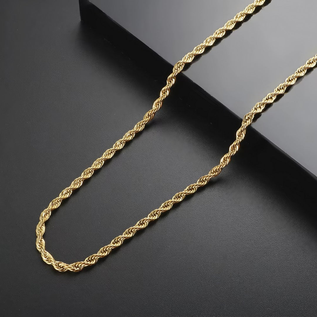 Colar Cordão Baiano Banhado em Ouro 18k