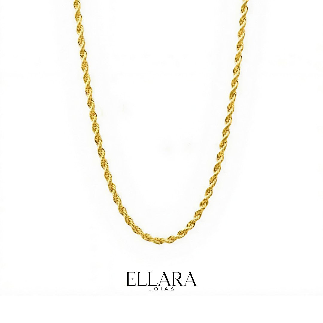 Colar Cordão Baiano Banhado em Ouro 18k
