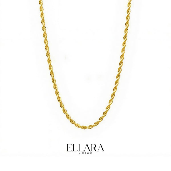 Colar Cordão Baiano Banhado em Ouro 18k