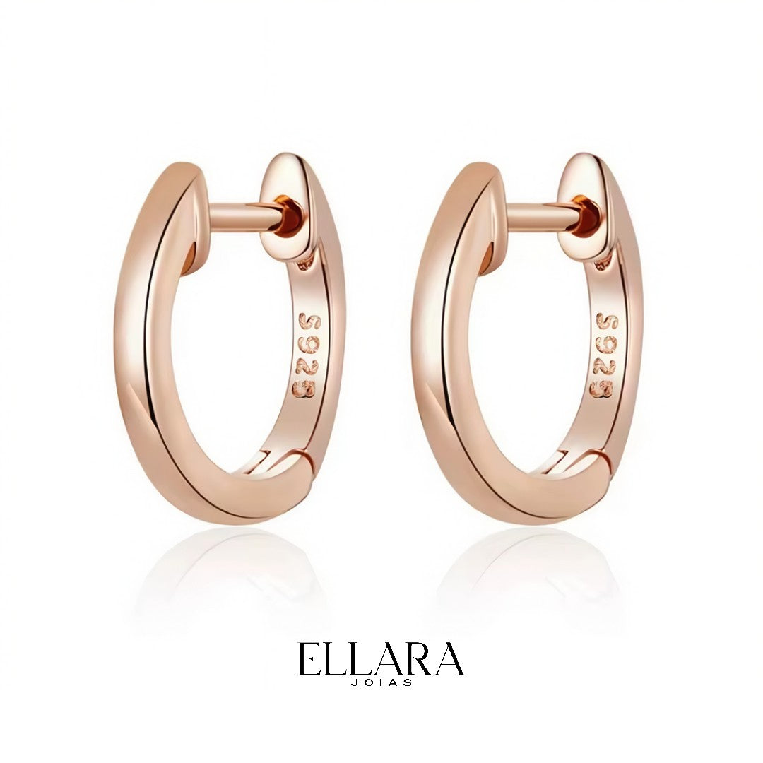 Brinco Cannes em Prata 925 Banhado em Ouro 18k Rosé