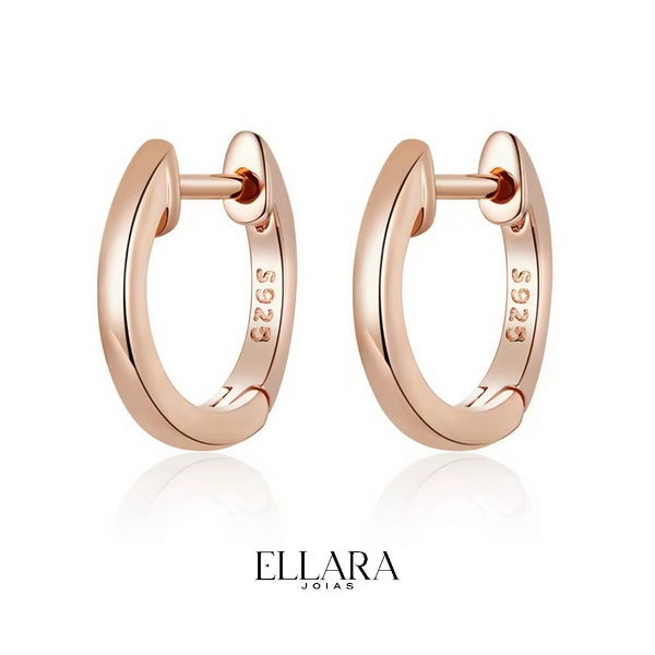 Brinco Cannes em Prata 925 Banhado em Ouro 18k Rosé