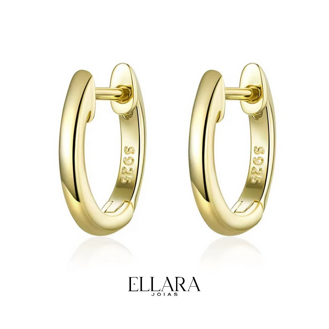 Brinco Cannes em Prata 925 Banhado em Ouro 18k