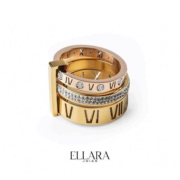 Anel Celeste Banhado em Ouro 18k