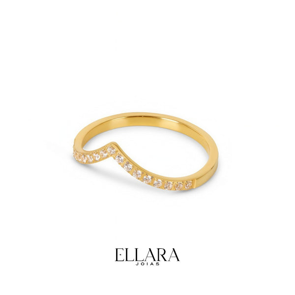 Anel Rena Banhado em Ouro 18K