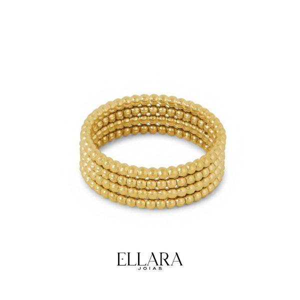 Anel Glamour Banhado em Ouro 18K