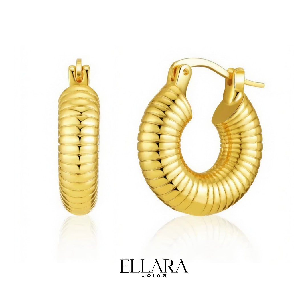 Brincos de Argolas Zara Banhado em Ouro 18k