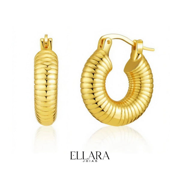 Brincos de Argolas Zara Banhado em Ouro 18k