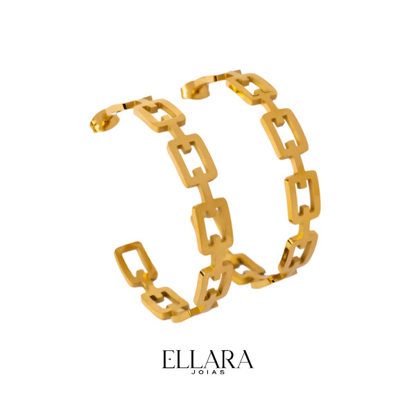 Brinco Athena Banhado a Ouro 18K
