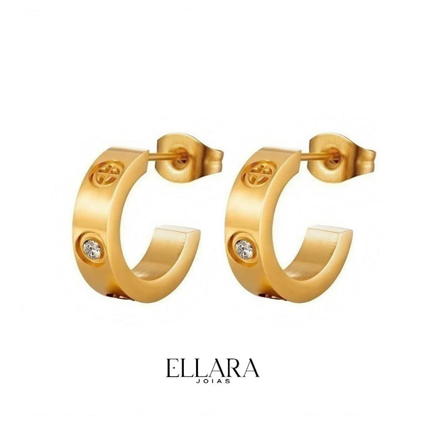 Brinco Clássico Banhado em Ouro 18K