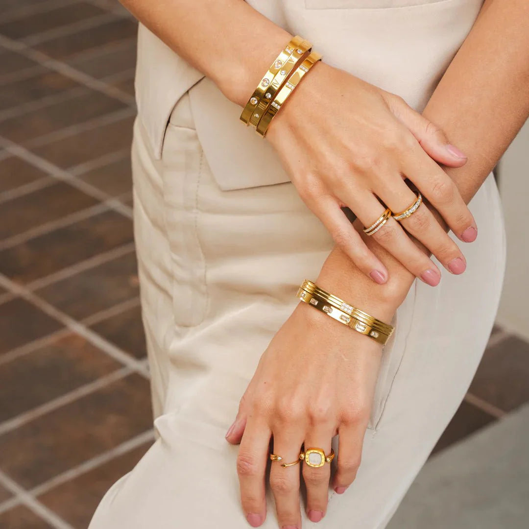 Bracelete Clássico Banhado em Ouro 18k