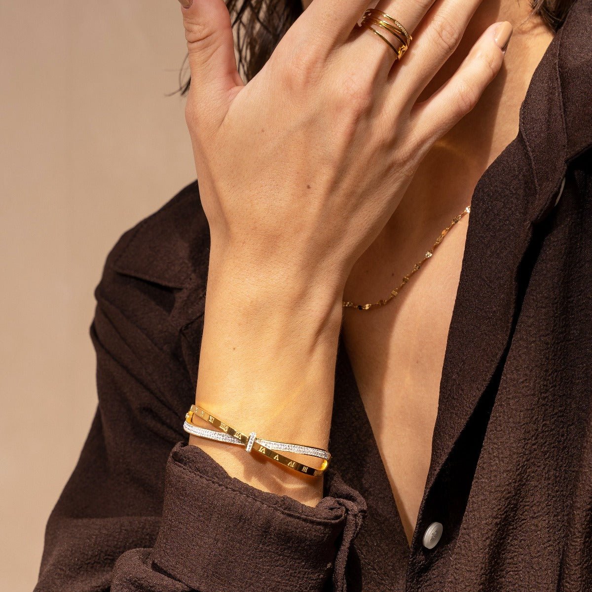 Bracelete Elisa Banhado em Ouro 18K