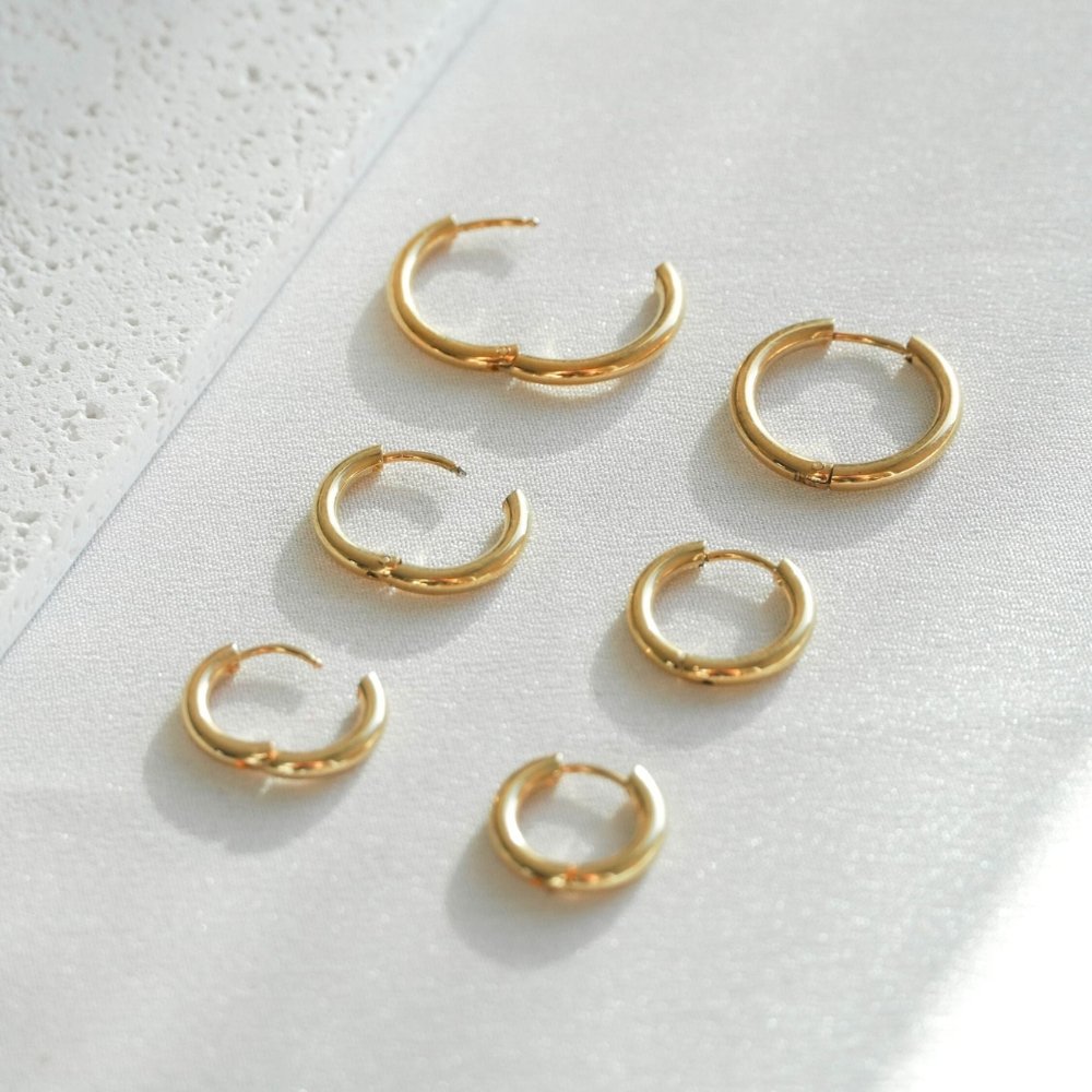 Trio de Argolas Banhado em Ouro 18K